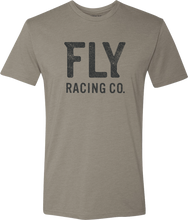 Load image into Gallery viewer, Fly Racing Fly Gauge Tee in warm grey, size large, casual T-shirt with graphic design visible on front.