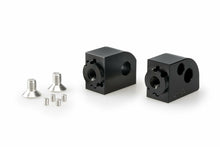 Load image into Gallery viewer, PUIG passenger footpeg adaptor for Yamaha motorcycles, adjustable foot controls with black finish.