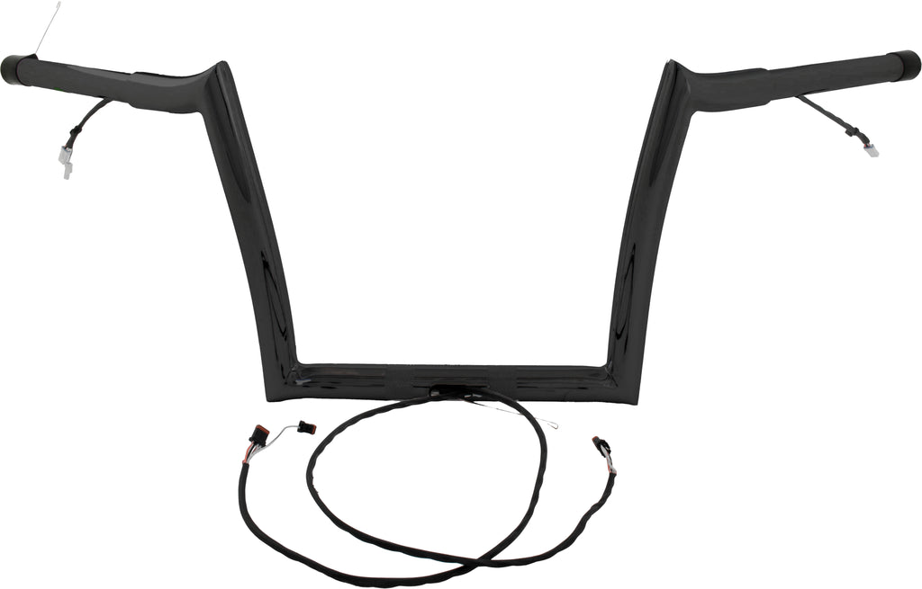 Bagger Nation 12-inch OEM Monkey Bar in satin black with pre-wiring for Harley-Davidson baggers, model years 2015-2023.