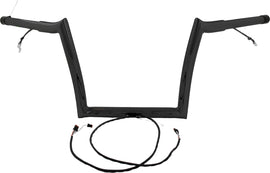 Bagger Nation 12-inch OEM Monkey Bar in satin black with pre-wiring for Harley-Davidson baggers, model years 2015-2023.