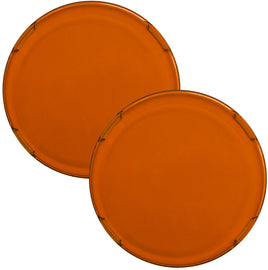 Pair of RIGID Industries 360 4-inch Amber Pro light covers for enhanced visibility and protection on off-road vehicles.