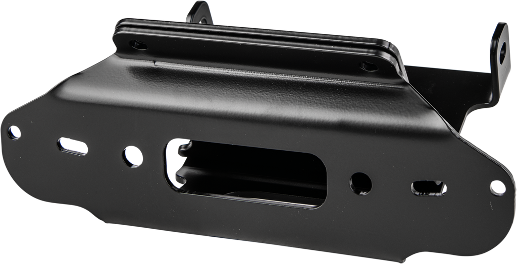Open Trail winch mount, rugged metal construction designed for off-road vehicles, with mounting brackets and hardware visible.
