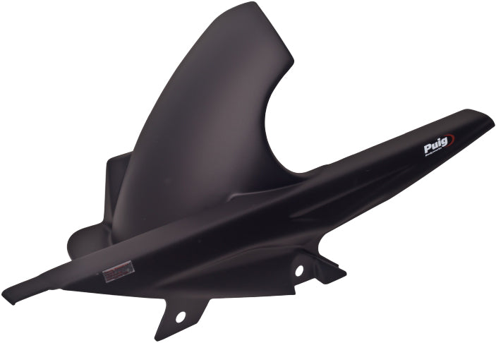PUIG Tire Hugger matte black body accessory for motorcycle, featuring sleek matte black finish and durable construction.