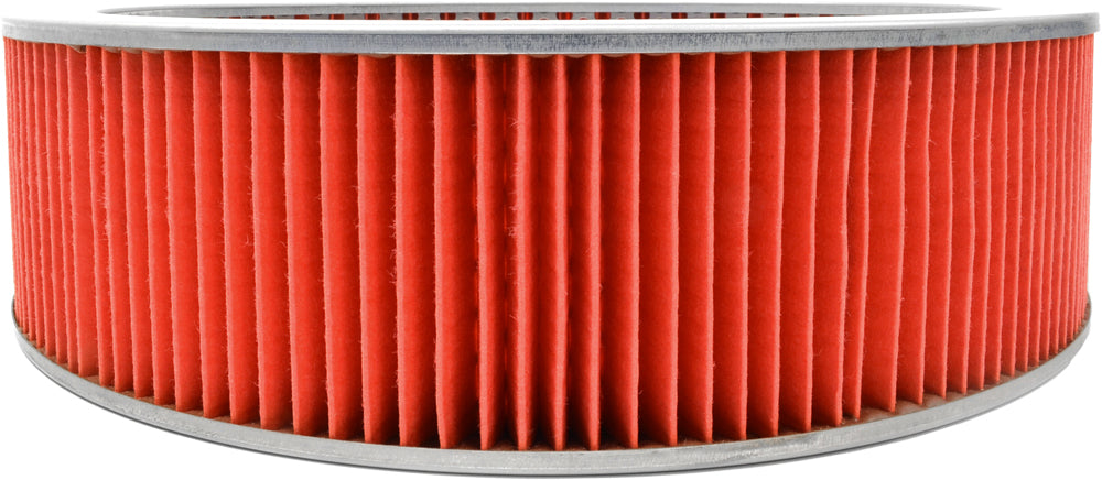 Emgo air filter model 78-9353 showing a close-up of the rectangular filter element with pleated design for motorcycle or vehicle engine.