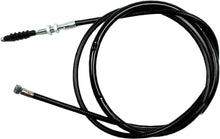 Load image into Gallery viewer, Motion Pro black vinyl clutch cable 70-2034 for motorcycle control lines, showing the flexible cable with fittings.