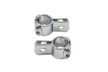 Charger l'image dans la galerie, Chrome 1-1/4 inch Footpeg Mount Clamp Set