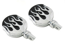 Charger l'image dans la galerie, Chrome Flame Style Highway Bar Footpeg Set