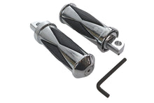 Charger l'image dans la galerie, Chrome Diamond Style Large Footpeg Set