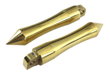 Load image into Gallery viewer, Solid Brass Pirate Spike Footpeg Set