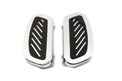 Driver Footboard Set Chrome Streamliner Design