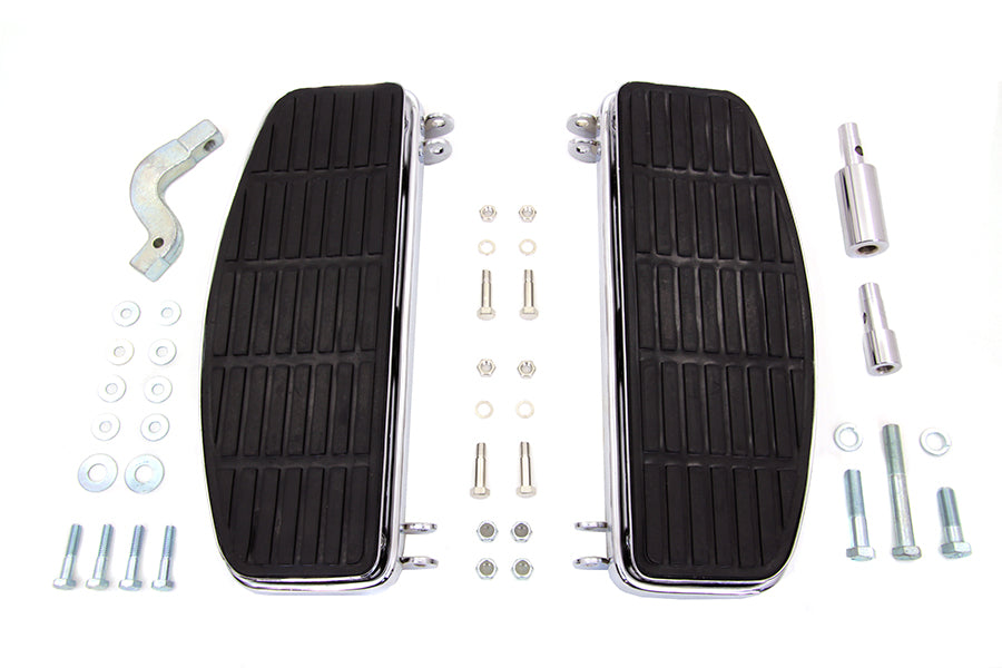 Driver 'D' Shape Footboard Set Chrome
