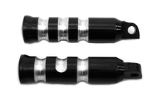 Charger l'image dans la galerie, Black Contour Grooved Footpeg Set