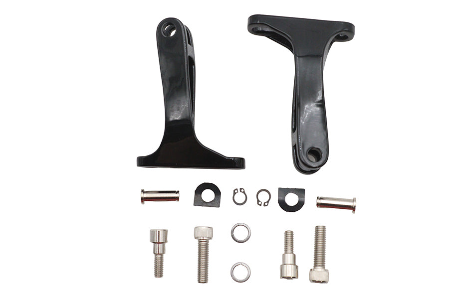 FLT Rear Passenger Footpeg Mount Set Black