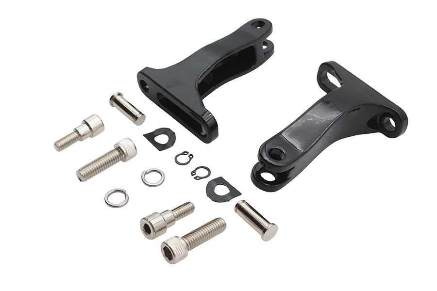 FLT Rear Passenger Footpeg Mount Set Black