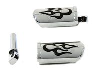 Charger l'image dans la galerie, Flame Style Adjustable Footpeg Set Chrome