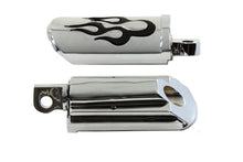 Charger l'image dans la galerie, Flame Style Adjustable Footpeg Set Chrome