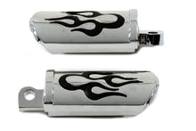 Charger l'image dans la galerie, Flame Style Adjustable Footpeg Set Chrome