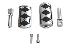 Charger l'image dans la galerie, Diamond Style Adjustable Footpeg Set Chrome