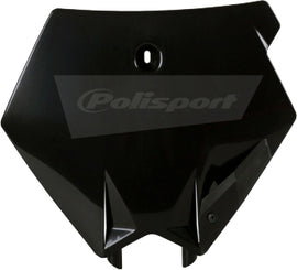 Polisport Plastics black number plate for body, model 64-6651, displayed on a motorcycle or bike.