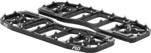 Load image into Gallery viewer, Flo Motorsports V5 Floorboards in black, durable foot controls with textured surface for enhanced grip on motorcycle footpegs.