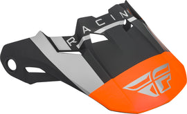 Fly Racing Formula Vector helmet visor in matte orange, grey, and black for XL-2X motorcycle helmets, model 73-47231X.