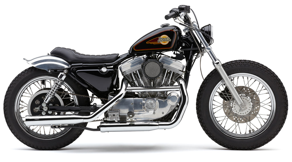 Cobra 3-inch NH Series chrome slip-on exhaust for Harley Sportsters 1991-2003, showing shiny chrome finish and sleek design