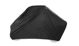Kolpin UTV full-size crew cover in black, made of durable storage cover material, designed to protect UTVs from weather and dust.