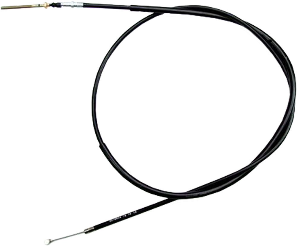 Motion Pro black vinyl rear brake cable, 70-5046, showing the flexible cable with protective black vinyl coating and metal fittings.
