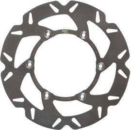 EBC Motorcycle Brakes CX Extreme rear brake rotor with ventilated design and black finish, suitable for high-performance motorcycle braking.