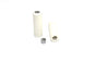 White Stock Style Grip Set with Chrome Plugs