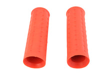 Charger l'image dans la galerie, Replica Waffle Handlebar Grip Set with Plug Hole Orange