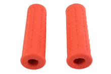 Charger l'image dans la galerie, Replica Waffle Handlebar Grip Set with Plug Hole Orange