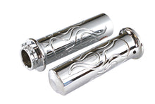 Charger l'image dans la galerie, Billet Flanged Flame Style Grip Set