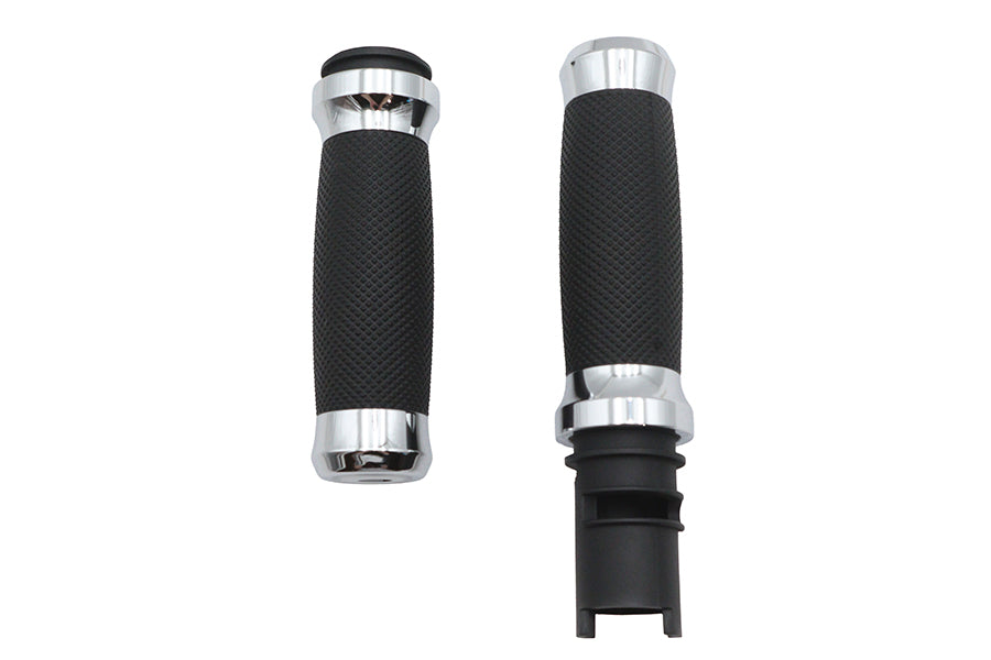 Diamond Style Grip Set Chrome