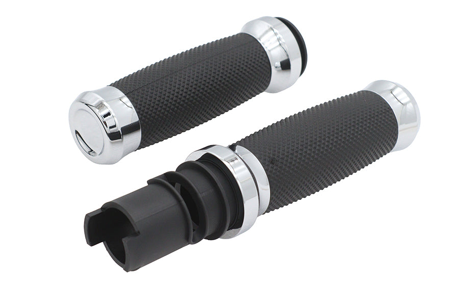 Diamond Style Grip Set Chrome
