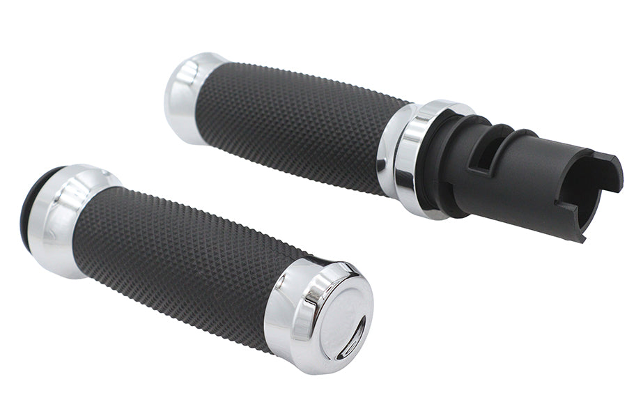 Diamond Style Grip Set Chrome