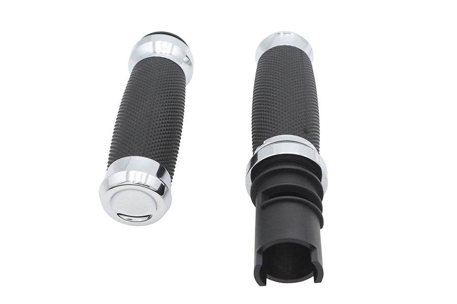 Diamond Style Grip Set Chrome