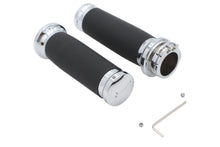 Charger l'image dans la galerie, Ultima Black Grip Set with Chrome End Caps