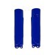 Load image into Gallery viewer, Acerbis blue lower fork cover set for motorcycle front forks, made of durable body material, shown on a bike.