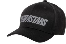 Alpine Star Reblaze hat in black and grey, large/extra large size, showing a snug fit and sporty style.