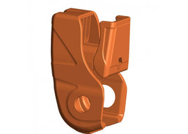 Acerbis X-Plock Link Saver KTM orange drive component with black mounting hardware, designed for motorcycle suspension protection.