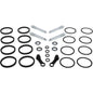All Balls front brake caliper rebuild kit 44315-00a with brake components, designed for motorcycle brake system maintenance.