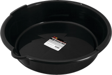 Charger l'image dans la galerie, Performance Tool 7 Qt plastic drain pan, durable tool for collecting liquids, shown with handles and deep rectangular shape.