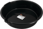 Performance Tool 7 Qt plastic drain pan, durable tool for collecting liquids, shown with handles and deep rectangular shape.