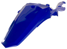 Load image into Gallery viewer, Acerbis blue rear fender for motorcycles, showing a sleek, curved plastic design with mounting points for installation.