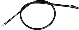 Motion Pro black vinyl speedo cable 70-3123 for motorcycle, showing the flexible cable with connectors on each end.