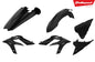 Polisport Plastics black plastic body kit for motorcycles, part number 64-90786, shown on a motorcycle in close-up image.