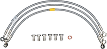Load image into Gallery viewer, GBRAKES 3-line brake line kit for Honda models, featuring durable metal brake lines with fittings and connectors.