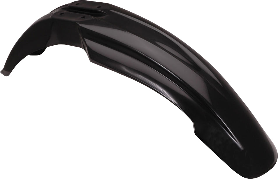 Acerbis black front fender for motorcycle, showing a sleek curved design on a neutral background