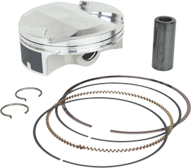 Vertex forged replica piston kit with multiple pistons and components for engine performance and repair.